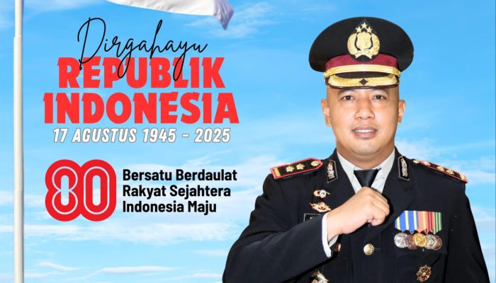 Kapolres: Satu Bulan, Satu Bendera, Satu Semangat, Yuk Kibarkan Merah Putih Bareng!