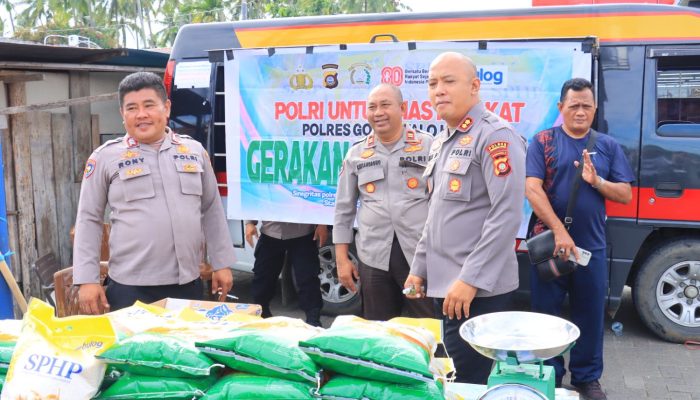 Polres Gorontalo Utara Hadirkan Solusi Hemat, Beras Murah Jadi Rebutan