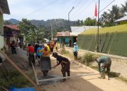 Jalan Desa Tonala Akhirnya Dikerjakan, TNI Bareng Warga Gaspol Bikin Rabat Beton di TMMD ke-126