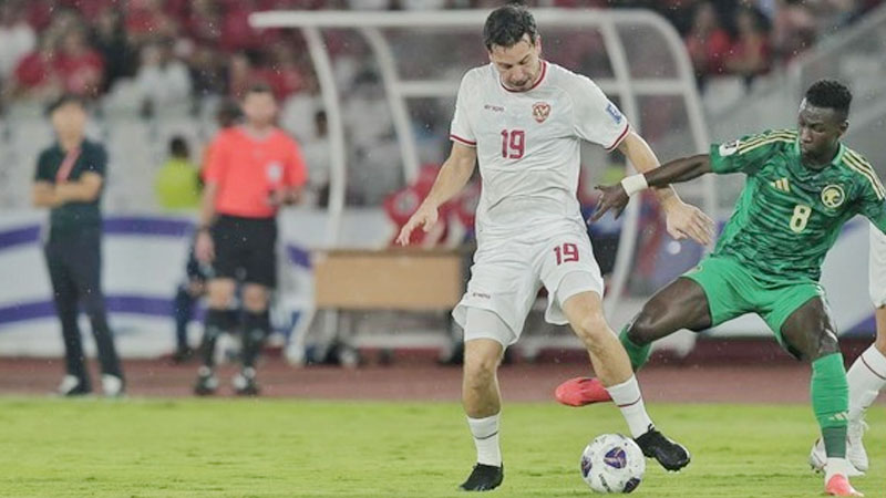 Timnas Indonesia vs Arab Saudi. (foto.CNN Indonesia/Adhi Wicaksono/istimewa)