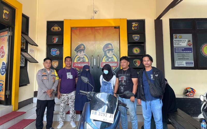 Terduga pelaku curanmor yang diamankan Team Rajawali Polresta Gorontalo Kota dan Polsek Kota Utara. (foto.istimewa)